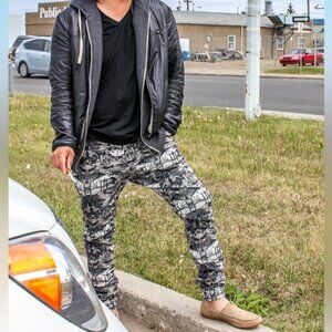 Zanerobe Sureshot Joggers Patterned Denim Size 34